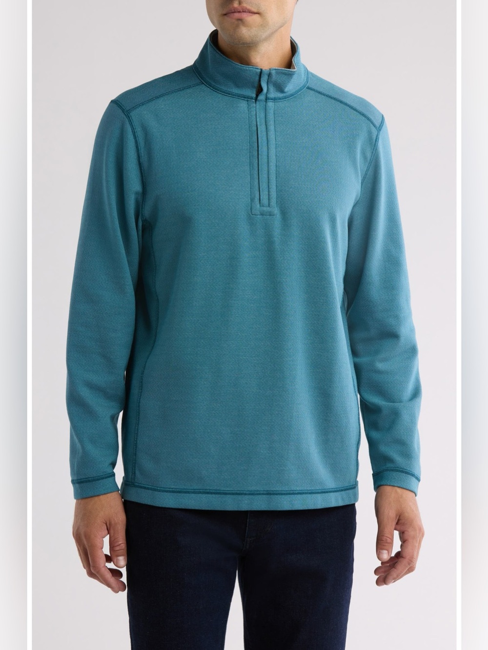 Tommy Bahama Green Switch It Up Reversible Quarter Zip Sweatshirt Men’s Size L